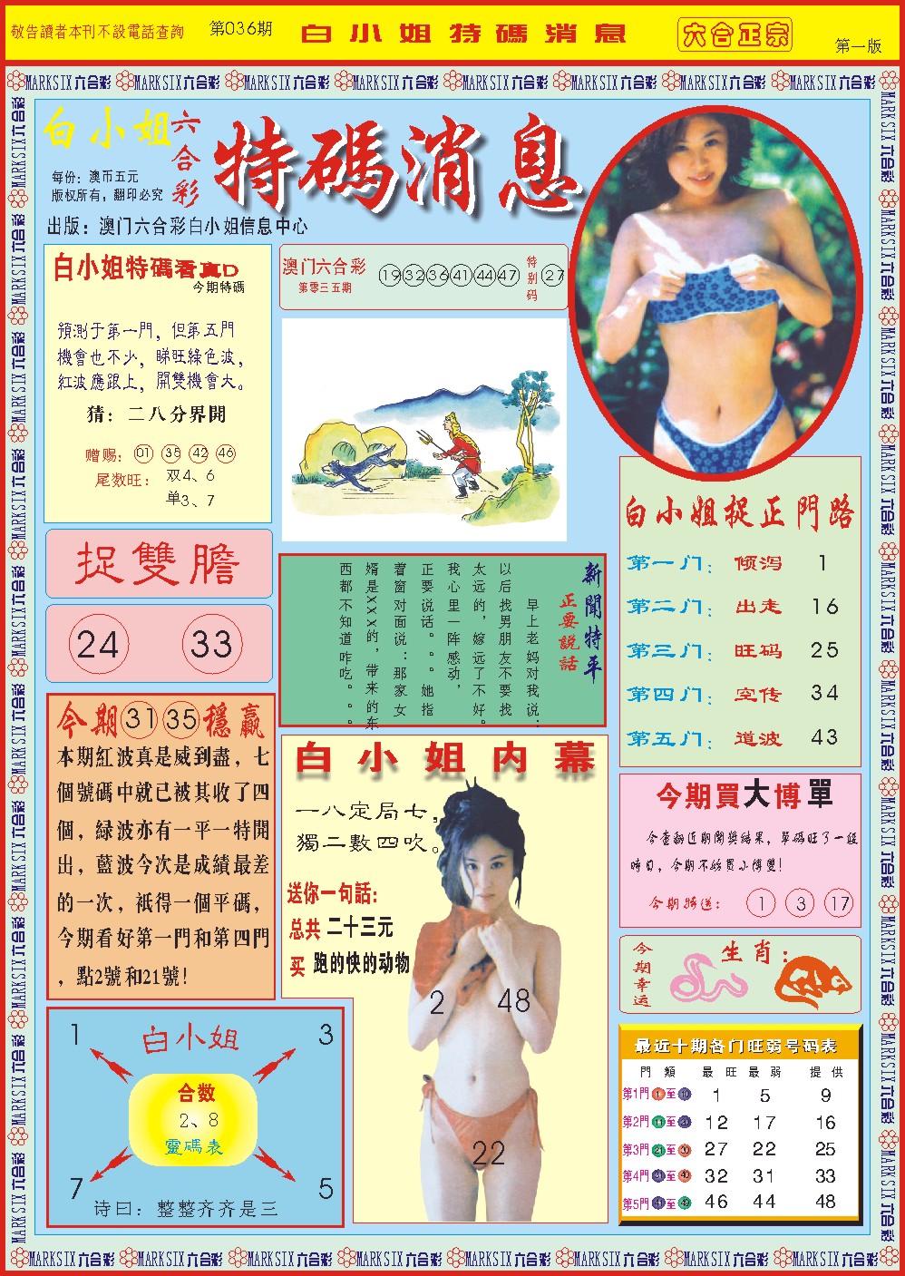 036期白小姐特码消息A[图]