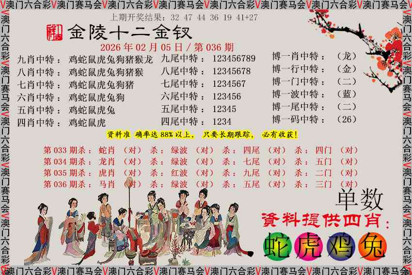 036期金陵十二金钗[图]