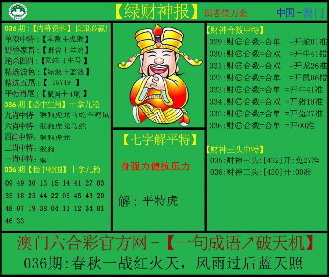 036期绿财神[图]