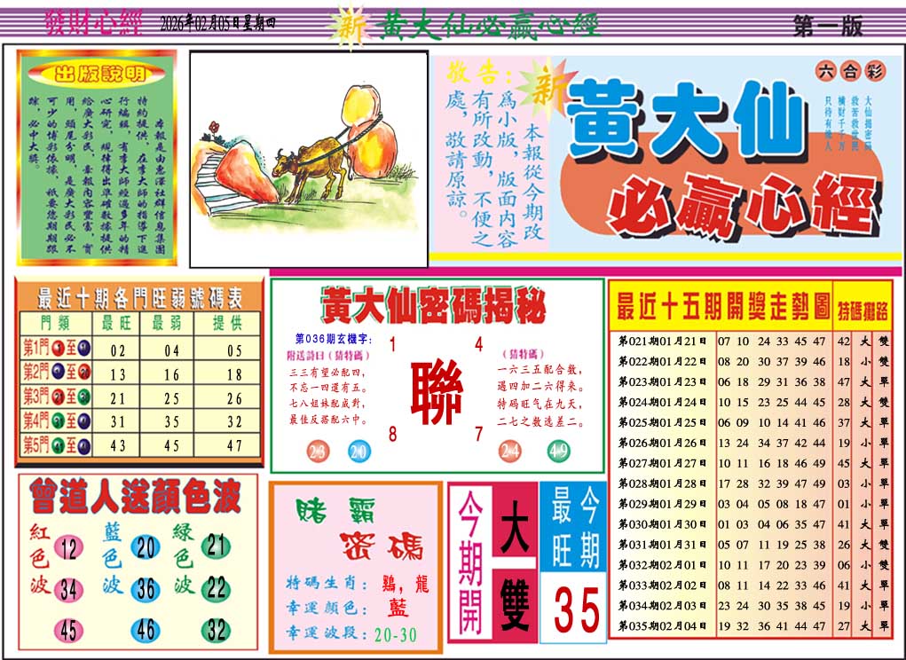 036期黄大仙必赢心经A[图]