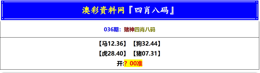 036期赌神四肖八码[图]