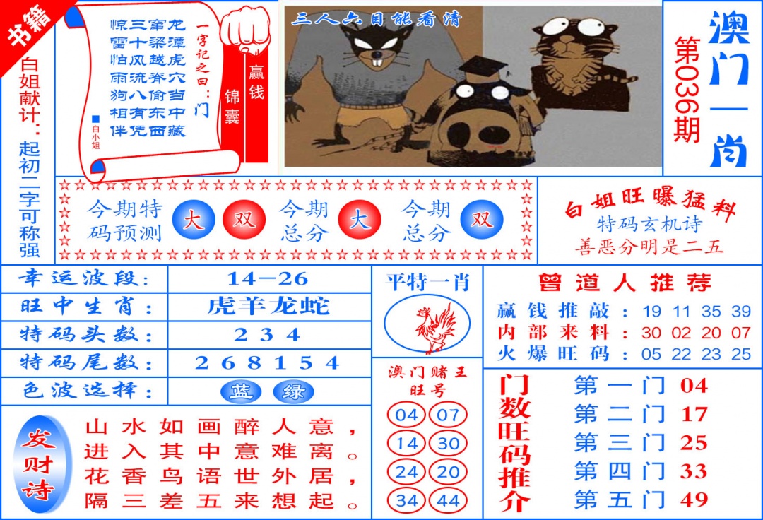 036期澳门东北虎[图]