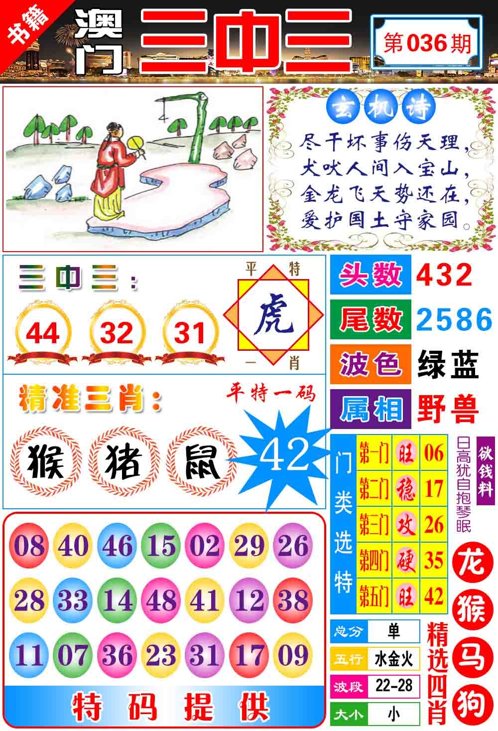 036期澳门宝典三中三[图]