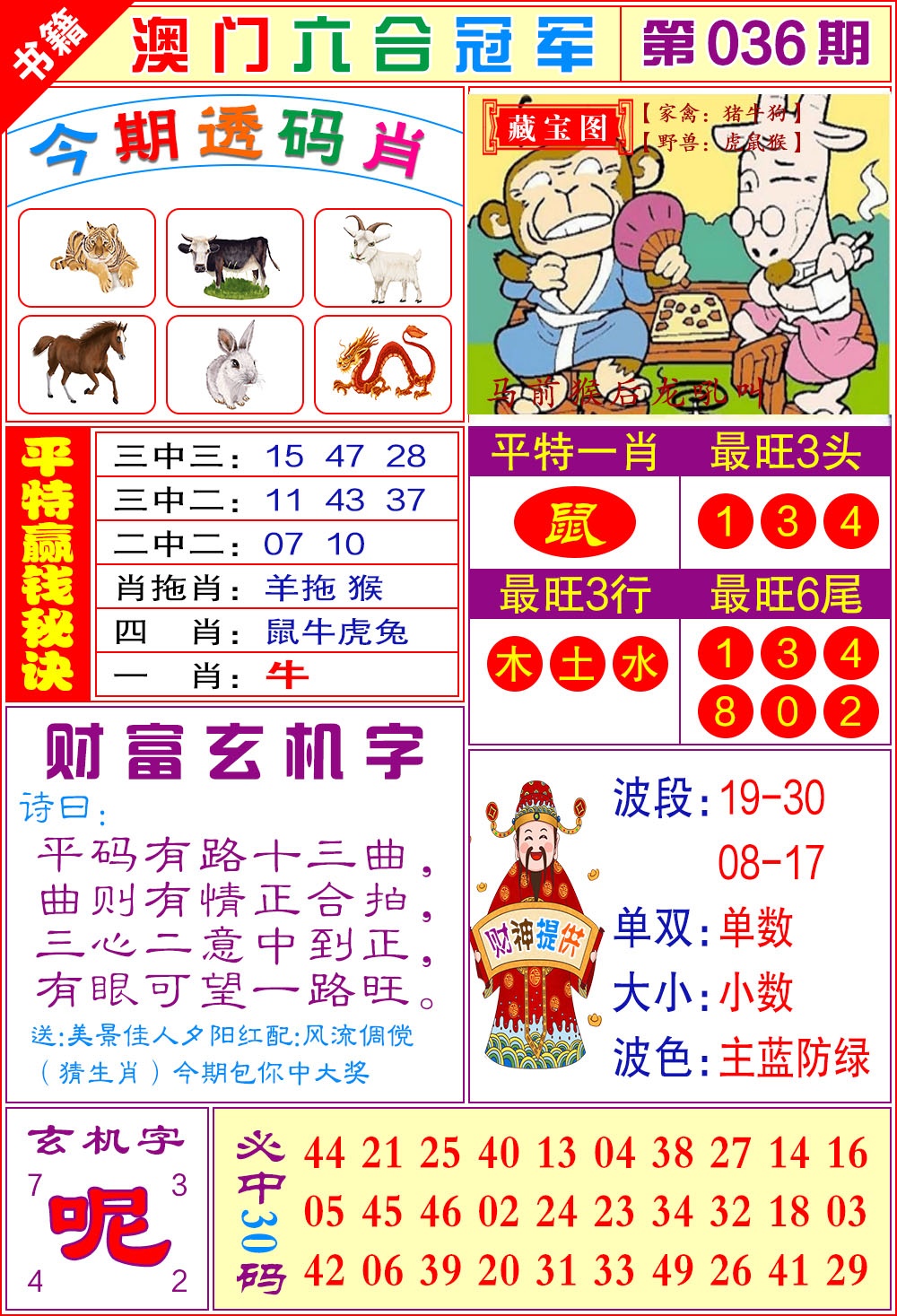 036期澳门六合冠军[图]