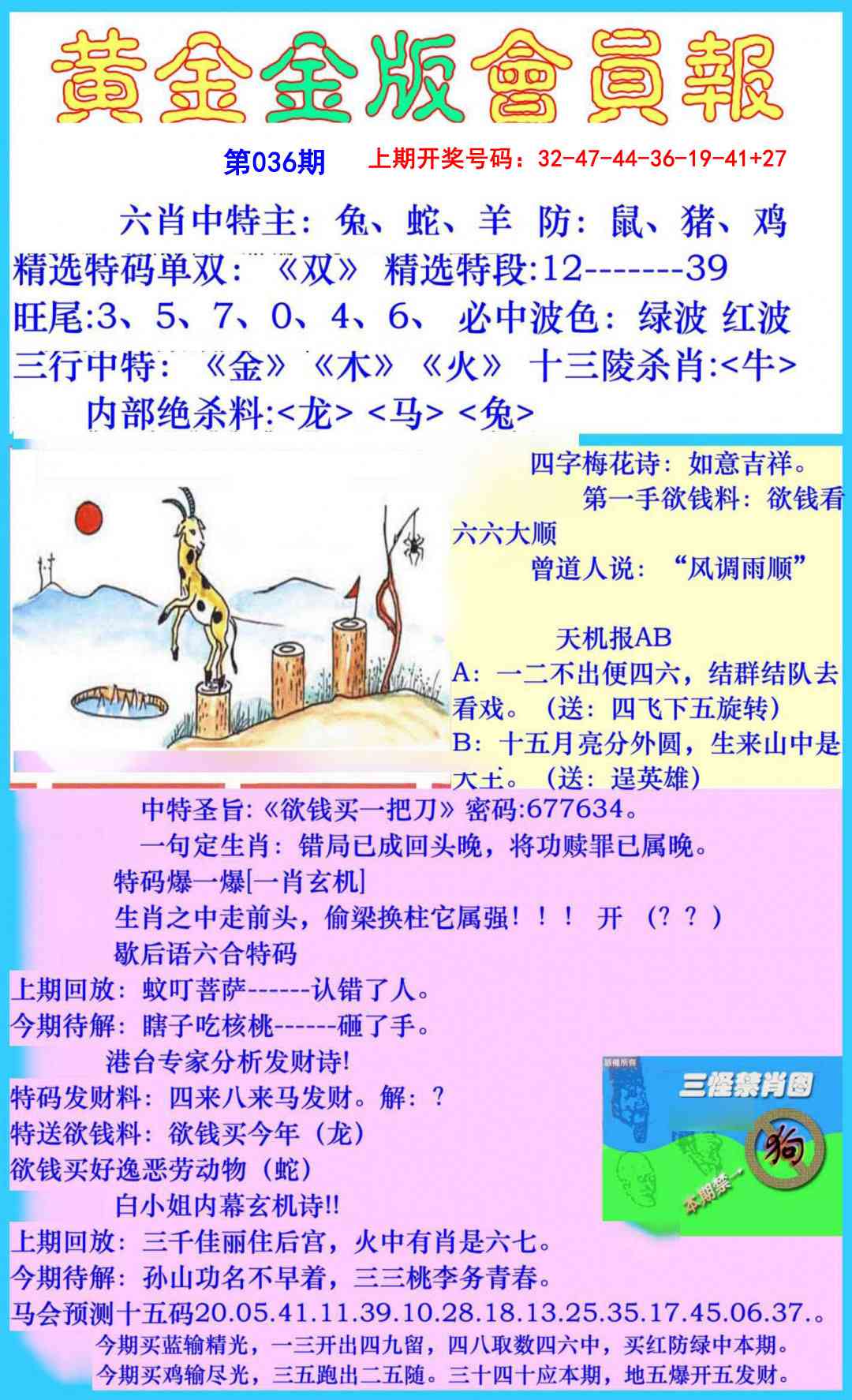036期黄金金版会员报[图]