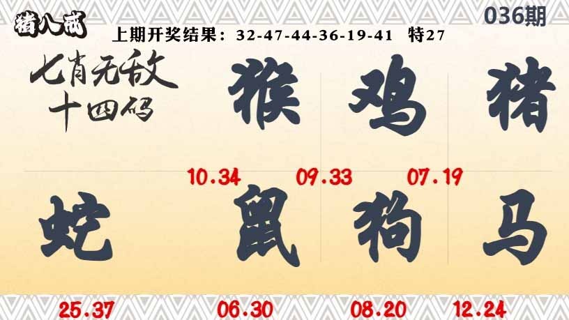 036期七肖无敌14码[图]
